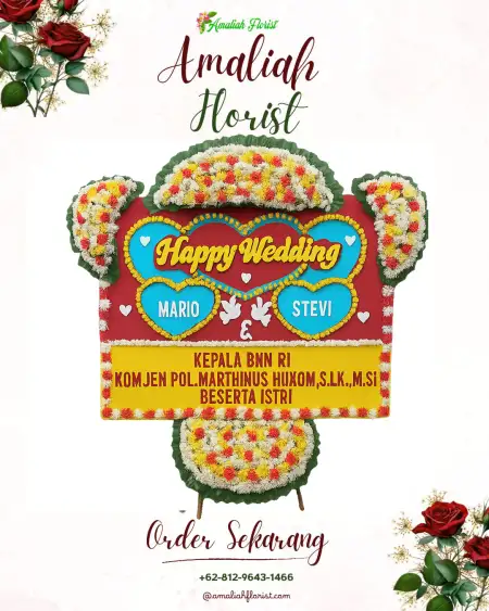 Papan Bunga Pernikahan Rangsang Barat